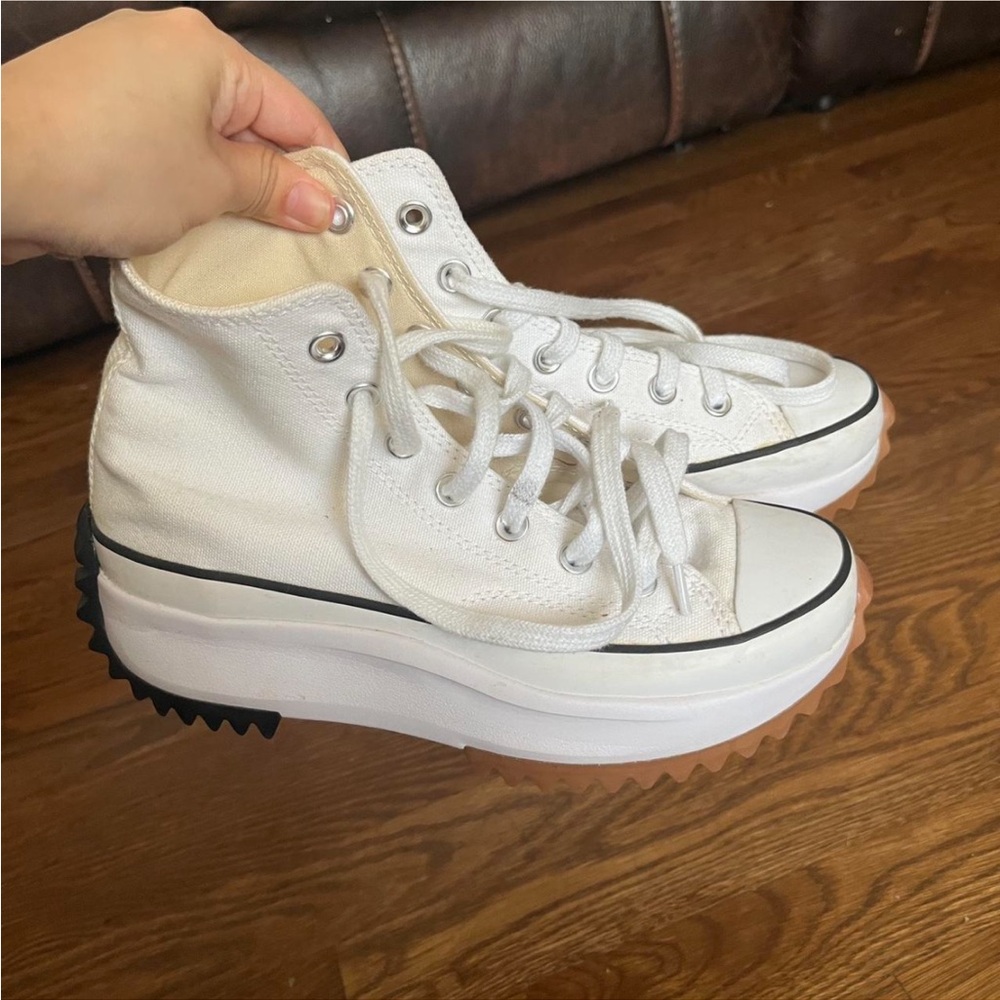 White Platform Converse